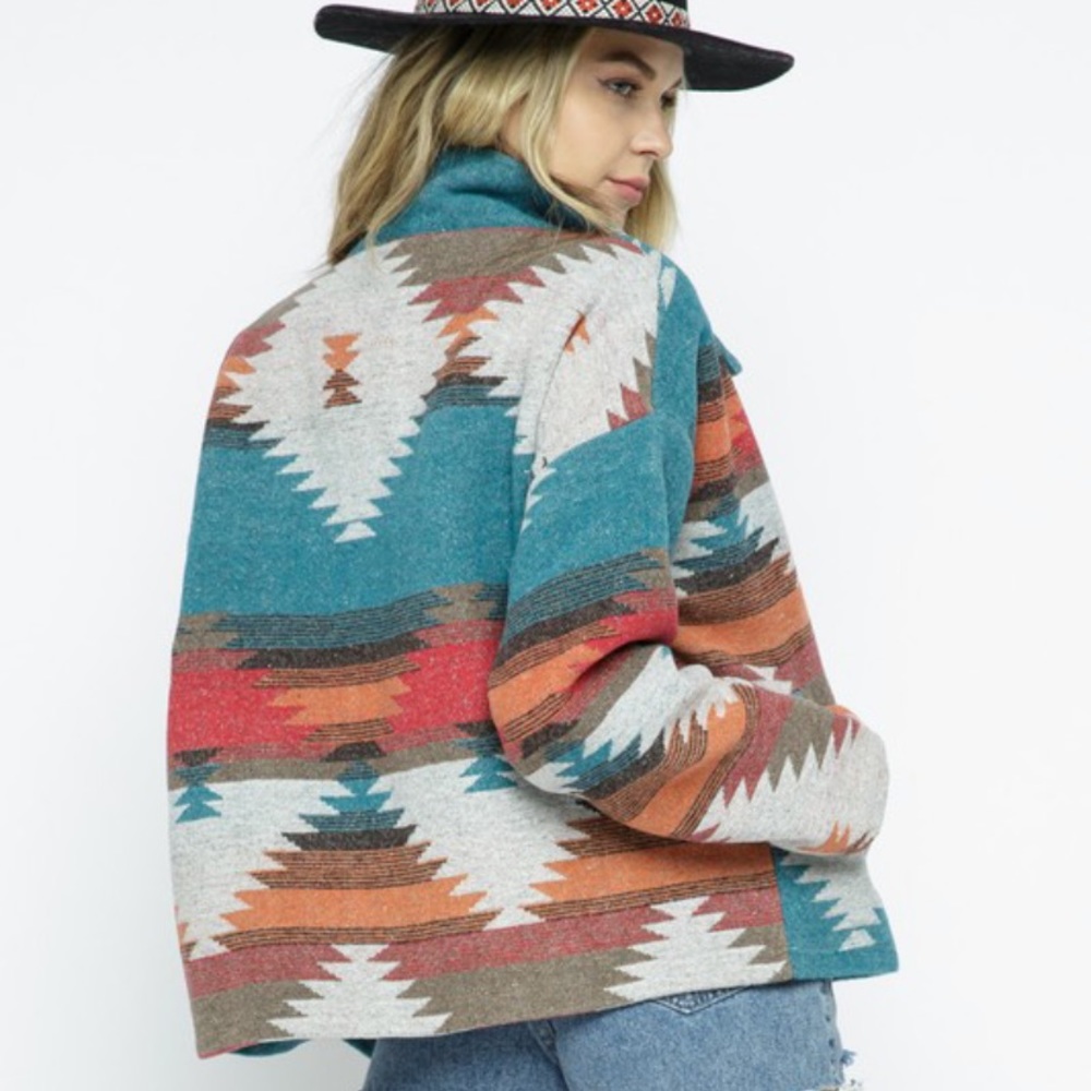 Last L then sold out! Bohemian Aztec Southwest Pattern Jacket - Picture 9 of 17